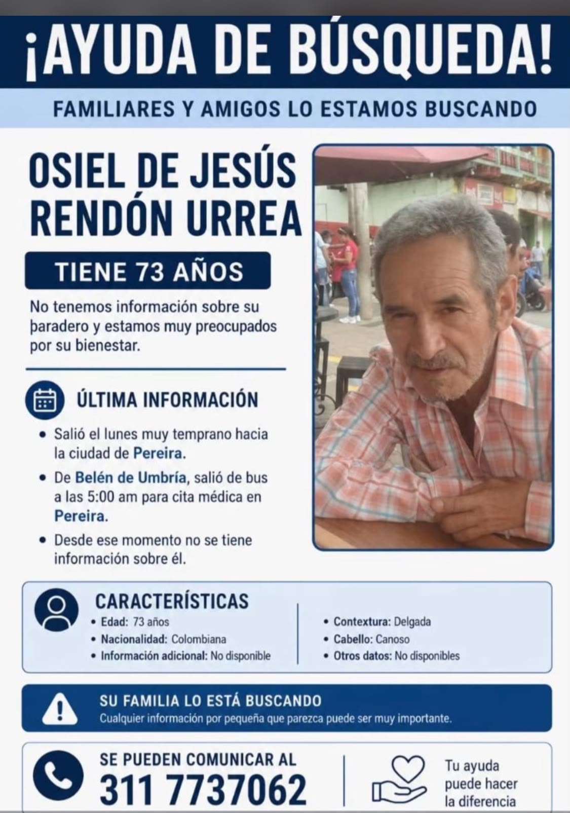 Foto de Osiel de Jesús Rendon Urrea